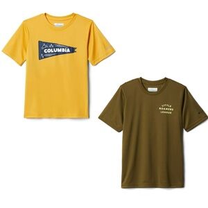 New Columbia Youth Boys L 14/16 Grizzly Grove Graphic T-Shirt Top Pack of 2